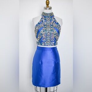 Rachel Allan Two-Piece Halter Dress